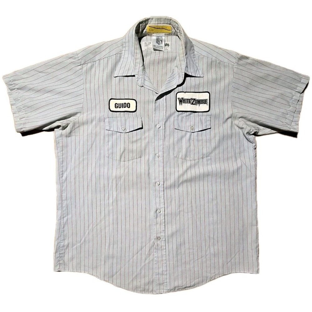 VTG GEM White Zombie Shirt Astro-Creep: 2000 Tour XL Cintas Work Patch READ NOTE